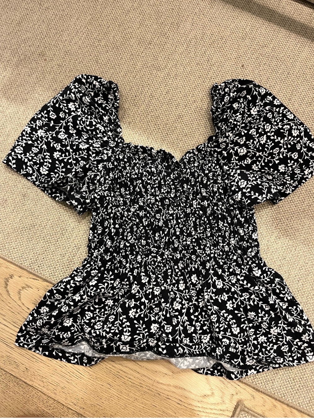 Floral smocked top